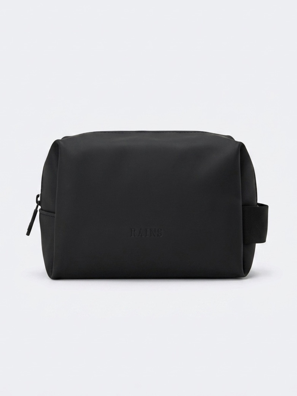 RAINS Small Wash Bag Black Waterproof Minimalist Toiletry Travel Pouch